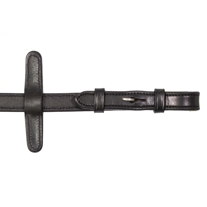 Henry James Bio Grip Hybrid Rubber Reins with Leather Stoppers - Black-1